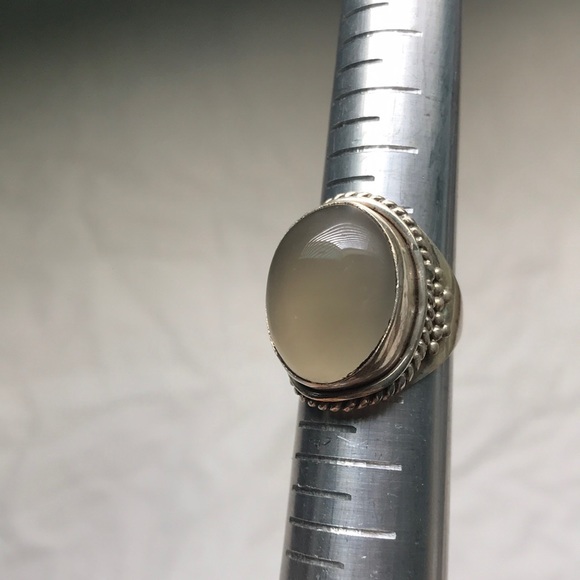 Vintage 925 sterling silver smoky quartz ring - Picture 6 of 8